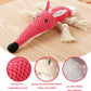 Beniqu Durable Cute Mouse Dog Teething Plush Toy with Rope